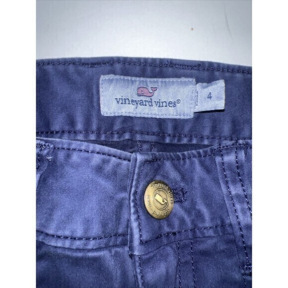 Vineyard Vines Blue Slim Pants Women's Size 4 Style 2P0668 - Picture 2 of 9